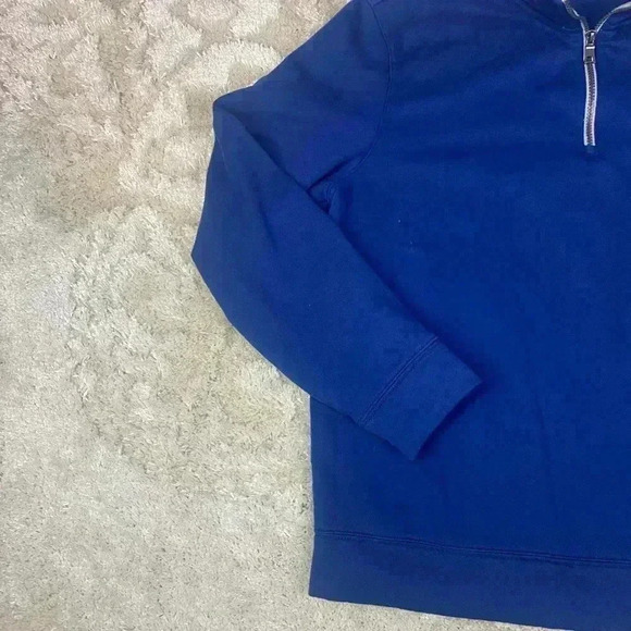 NAUTICA 1/4 Quarter Zip Cotton Blend Jumper Sweatshirt Mens Size L - Picture 5 of 10